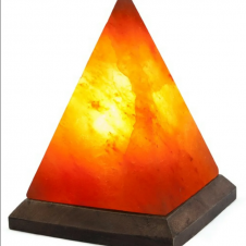 Декоративно-обработанная соляная лампа в комплекте Пирамида малая с диммером