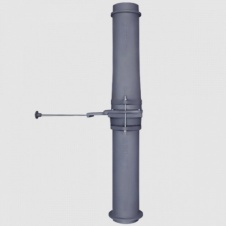 Чугунный шиберный модуль (труба+шибер м/м+труба) 115/1000