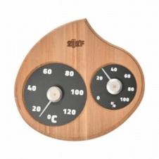 Термогигрометр капля черный циферблат (термо древесина) тн-26 