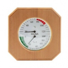 Термогигрометр восьмиугольник термодревесина тн-12т