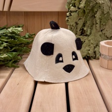 Шапка малая "Панда", с ушками войлок 