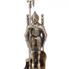 Набор каминный D50011AS-Рыцарь (4 предмета, 79 см, серебро) на подставке 