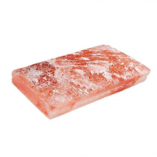 Плитка из гималайской розовой соли 20*10*2,5 см. с натуральной стороной с пропилом