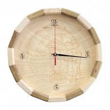 Часы Бондарные "У бабушки на деревне" 320х320х45" (Бондарные изделия упакованные) МДФ
