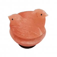Декоративно-обработанная соляная лампа в комплекте Птицы с диммером