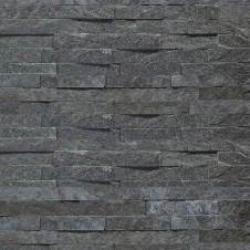 3D панели из натурального камня Кварцит черный (180х350) (1уп-0,378 м2 - 6шт.)